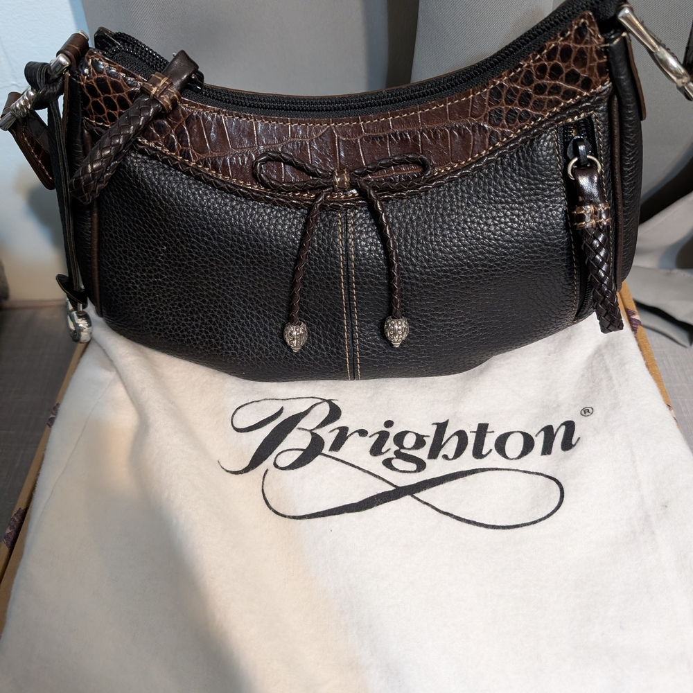 Brighton Black and Brown Shoulder Bag